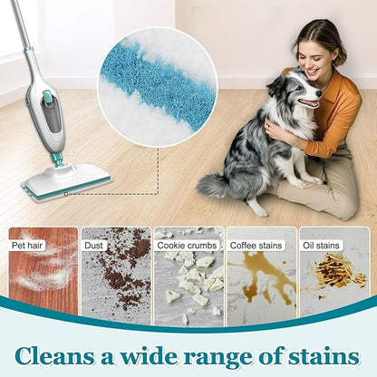 6Pack Steam Mop Pads Replacement for Black+Decker Steam Mop SM1600, SM1610, SM1620, HSM13E1, HSMC1300FX, HSMC1321, HSMC1361SG Cleaner Black and Decker Steam Mop Replacement Pads