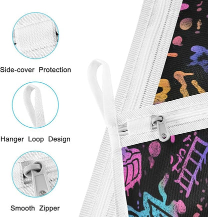 Mesh Laundry Bags Lingerie Bags for Washing Delicates 2 PCS Durable Wash Bag with Zipper Small and Medium Washable Black Punk Pumpkin Halloween
