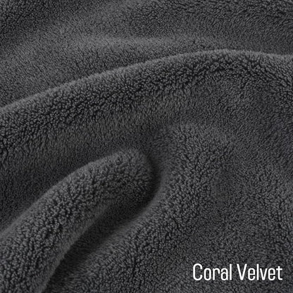 SINLAND Absorbent Coral Velvet Washcloth Ultra Soft Microfiber Face Towels 12 x 12 inch Multi-Purpose Face Cloths for Household and Sport