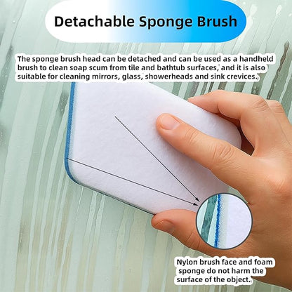 Tub Tile Scrubber Cleaning Sponge, Scrubbing Sponge DIY Cleaning Sponge for Cleaning Shower Bathroom Vessel Sinks Kitchen Toilet Wall Floor 3 Pcs (Replaceable Sponge, Without Handle)