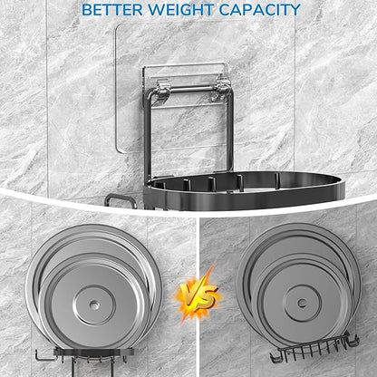 MASADI 4 Tier Soap Dish Holder, Soap Bar Holder with Hooks, Shampoo Bar Caddy for Shower Wall, Razor Holder for Shower, Bar Soap Container 304 Stainless Steel, Bathroom(Black)