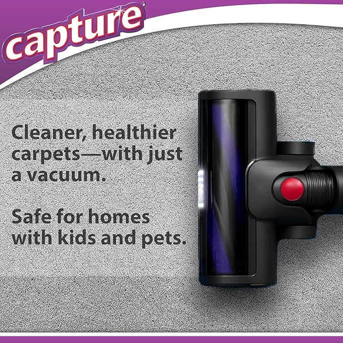Capture Carpet & Rug Dry Cleaner w/Resealable lid - Home, Car, Dogs & Cats Pet Carpet Cleaner Solution - Strength Odor Eliminator, Stains Spot Remover, Non Liquid & No Harsh Chemical (8 Pound)