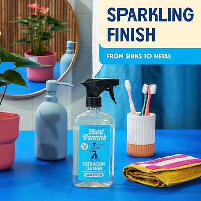 Aunt Fannie's All Purpose Bathroom Cleaner Vinegar Spray for Shower, Tub, Toilet, Tile, Sink and Fixtures, 16.9 Ounces (Pack of 6)