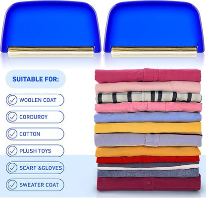 Boao 4 Pieces Sweater Combs to Remove Pilling Sweater Defuzzer Multi-Fabric Shaver and Cashmere Comb Wool Pilling Remover Pills, Fuzz from Clothes(Classic Industrial)