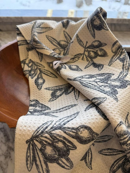 || 3 Pack|| Double Sided Dish Towels || Waffle Weave Microfiber || Highly Absorbent || Hanging Loop || Dish Cloths || Modern || Designer Prints || Lights (Gray)