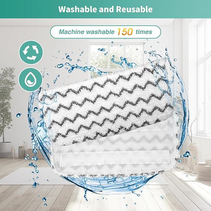 10 Pack Microfiber Steam Mop Replacement Pads for Shark S1000 S2001 S1000A S1000C S1000WM S1001C, Washable Reusable Super Absorbent Mop Pads Safe for All Floors