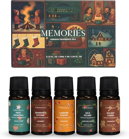 Premium Fragrance Oils (Memories, Pack of 5, 10 ml)
