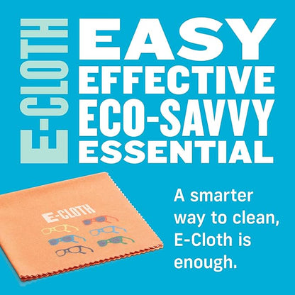 E-Cloth Glasses Cloth, Premium Microfiber Cleaning Cloth, Ideal Eyeglass and Lens Cleaner, Washable and Reusable, 100 Wash Guarantee, 1 Pack