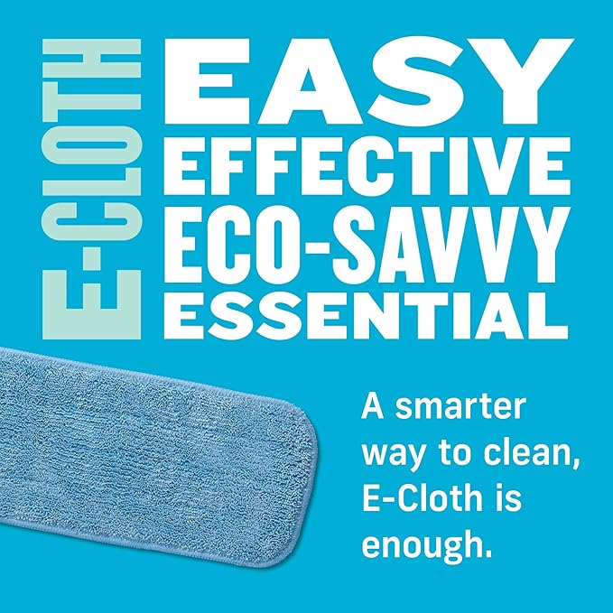 E-Cloth Microfiber Mop Head Replacement - Reusable Microfiber Mop Pads, Washable Floor Cleaning Pads, Multi-Surface Wet Mopping Cloths, Compatible with E-Cloth Deep Clean Mops - 1 Pack