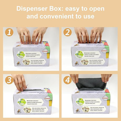 Microfiber Cleaning Cloth, Lint-Free Shop Towels Reusable, Bulk Rags in a Box for Home, Kitchen and Car, 8 Inch x 8 Inch,40 Pack with Box (Grey)