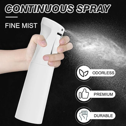IMPORX Continuous Spray Bottle for Hair 2 Pack (10.1oz/300ml) Home Essentials Spray Bottles for Cleaning Empty Ultra Fine Water Mister Sprayer for Hairstyling Garden Plants Curly Hair Perfume, White