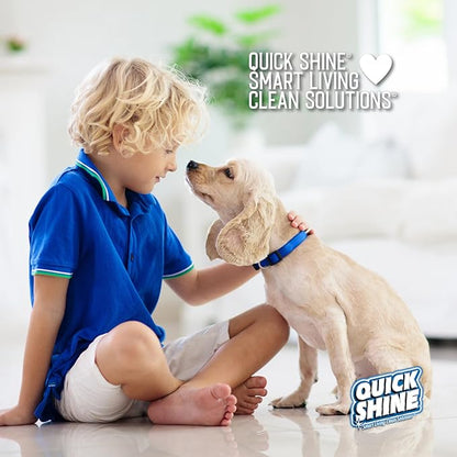 Quick Shine Sustainable Hard Surface Floor Clean + Polish Mop Kit w/ 1 Reusable Pad | Hardwood, Luxury Vinyl Plank, Tile & Laminate | Use Wet + Dry | Perfect to Apply Finish | Squirt, Spread, Done