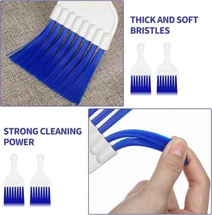 Boao 48 Packs Coil Brush Air Conditioner Condenser Refrigerator Cleaning HVAC Coil Cleaner Small Plastic Whisk Brush (Blue)