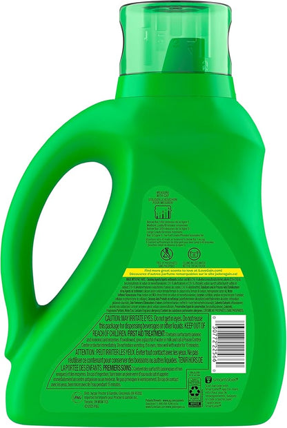 Gain Liquid Laundry Detergent with Odor Defense, Moonlight Breeze Scent, Liquid Detergent And Laundry Soap For HE Washing Machines, 60 fl oz, Pack of 2 (Packaging May Vary)