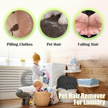 Pet Hair Remover for Laundry, Reusable Dog & Cat Hair Remover Tool, Effectively Removes Pet Hair, Lint and Dander from Bedding and Clothing, Suitable for Washing Machines, Dryers 8PCS