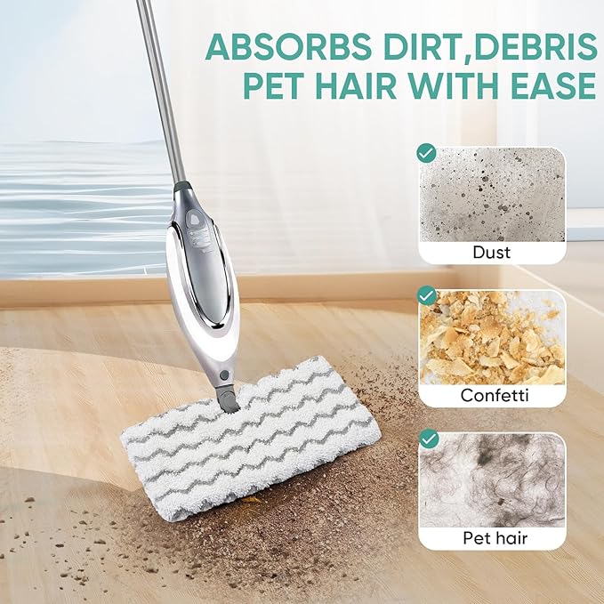 4 Pack S3501 S3601 Steam Pocket Mop Pads for Shark S3500 Series S3501 S3601 S3550 S3901 SE450 S3801CO S3601D S2901 S2902 Steam Mop Pads Washable