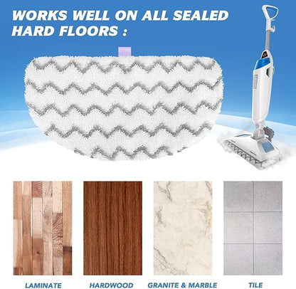 4 Pack PowerFresh Replacement Steam Mop Pads Compatible with Bissell PowerFresh Steam Mop, Fits 1940, 1806, 1544, 1440 Series, Microfiber Scrubbing Pads for Sealed Hard Floors