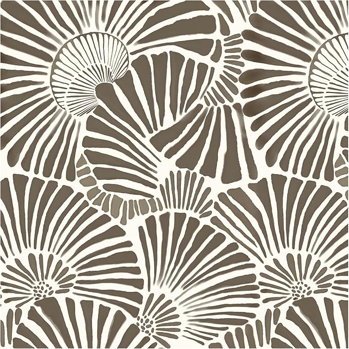 White and Brown Wallpaper Peel and Stick Wallpaper Boho 17.3"×78.8" Modern Wall Paper Removable Self Adhesive Wallpaper for Bedroom Brown Contact Paper for Cabinets Drawers Shelf Home Decor Vinyl Film