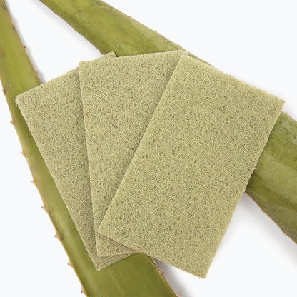 Full Circle Agave Leaf Scour Pads – Pack of 3 – Maximum Strength, Non-Scratch Dish Scrubber Made with Plant-Based & Recycled Materials, Safe for Nonstick