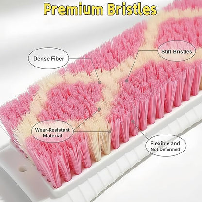 4 Pack Scrub Brush for Cleaning Scrubbing Brush with Stiff Bristle Multi-Purpose Heavy Duty Scrub Brushes,Deep Cleaning Brushes for Bathroom, Floor, Shower, Carpet, Bathtub, Sink Outdoor, Multi-Color