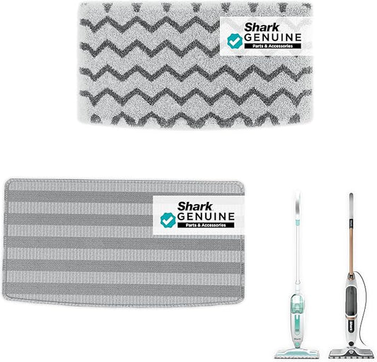 Shark Genuine Steam Mop Replacement Pads 2 Pack – 1 Dirt Grip & 1 Scrub Pad Included, Machine Washable, Designed for Sealed Hard Floors, Compatible with Shark S1000 & S2000 Series ONLY, 1153FCS2000