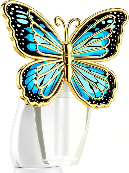 Hohean Wall Fragrance Plug in Compatible with Bath and Body Works WallFlower, Scent Diffuser with Night Light, ETL Certified, Long Lasting Scented Warmer Diffuser Home Office(Blue Butterfly)