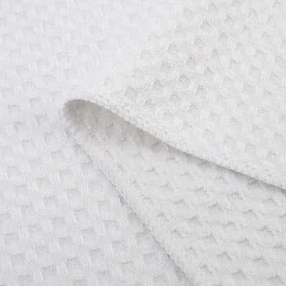 POLYTE Ultra Premium Microfiber Kitchen Dish Hand Towel Waffle Weave, 8 Pack (16x28 in, Gray, White)