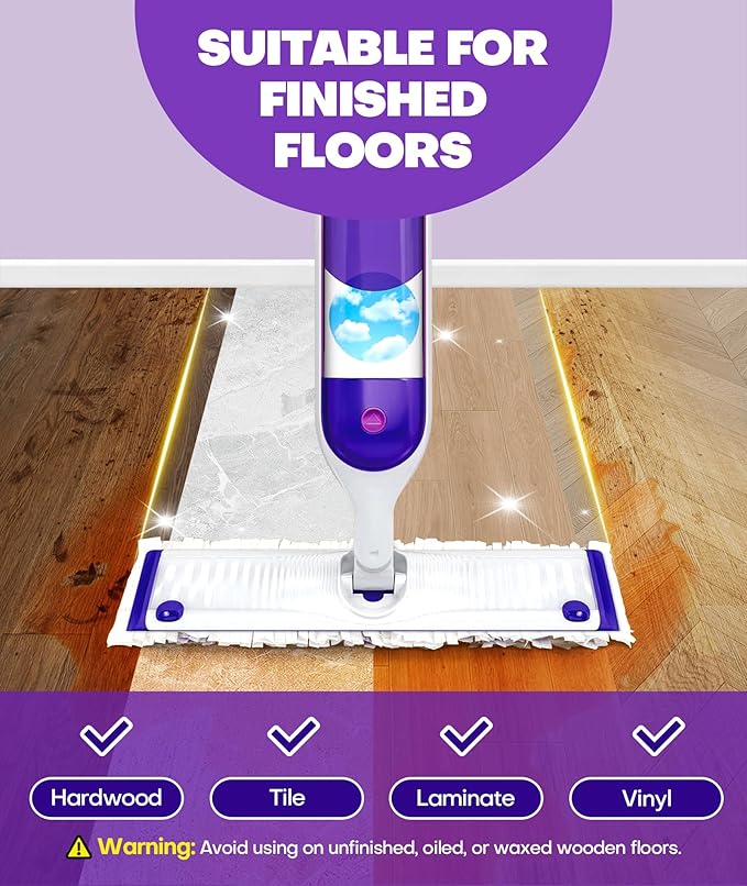 5X Cleaning Power Multi-Surface Mop Pad Refills, Compatible with Swiffer Power Mop Pads, for Cleaning Hardwood, Tile, Laminate, Vinyl Floors, Fragrance-Free (12 Count)