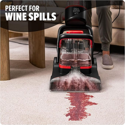Dirt Devil Full Size Carpet Cleaner Machine for Carpet and Upholstery, Deep Cleaning Carpet Shampooer Machine with Two Cleaning Modes, Pair with Dirt Devil Carpet Cleaner Solution