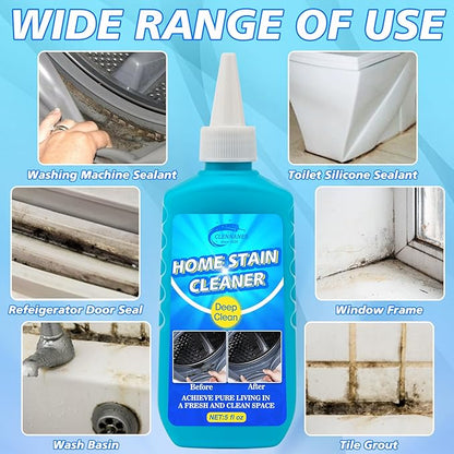 Mold Stain Cleaner Gel, 5 Fl Oz Washing Machine Cleaner for Bathrooms, Showers, Washing Machines, Grime, Grunk and Tiles, Thick Gel Formula Targets Tough Stains and Odors