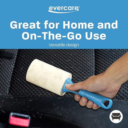 Evercare Extreme Giant Stick Lint Roller with Straight Handle Manual Lint Stick, 70 Sheets, Blue