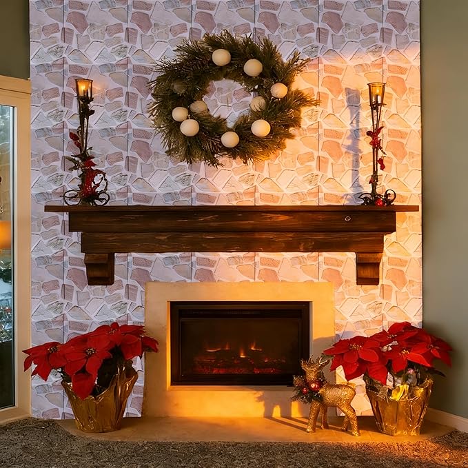 3D wall Panels Peel and Stick,Faue Stone Wall Panel,3D Texture PVC Waterproof Self Adhesive Decorative for Living Room Bedroom Kitchen Bathroom Interior wallboard 10PCS 11.81x11.81 inches
