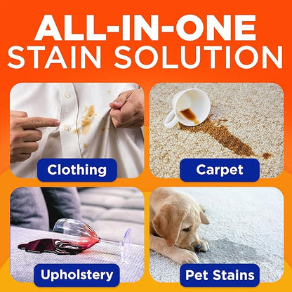 Tide Laundry Stain Remover Spray with Oxi, Stain Remover for Clothes, Carpet, Upholstery, Pet Bedding, & More, Stain Treater Spray for Tough Stains from Wine, Coffee, Grease, 21.5 Fl Oz (Pack of 2)