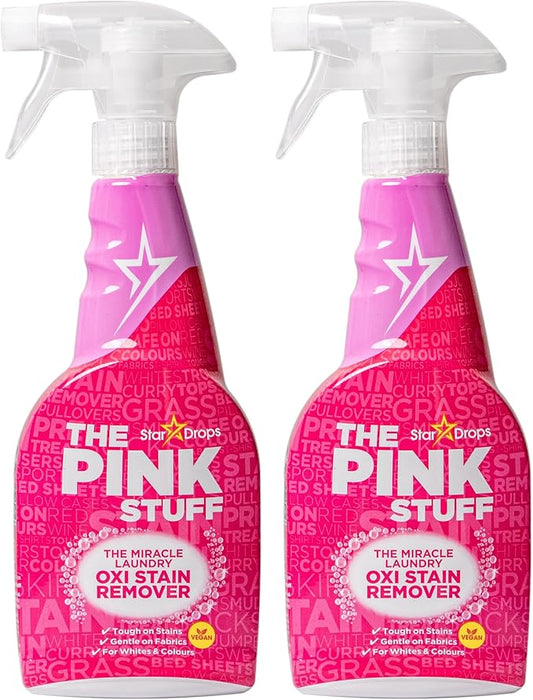Stardrops - The Pink Stuff - The Miracle Laundry Oxi Stain Remover Spray 2-Pack Bundle (2 Laundry Stain Remover)