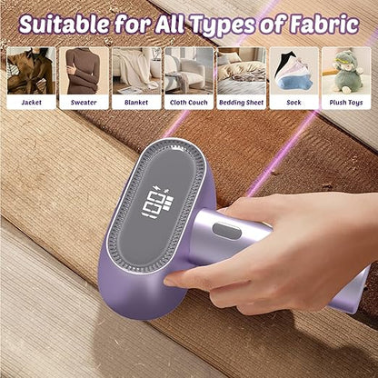 Fabric Shaver, Rechargeable Double-Head Lint Remover, Electric Lint Shaver and Clothing Shaver to Remove Pillings and Fuzz Easily