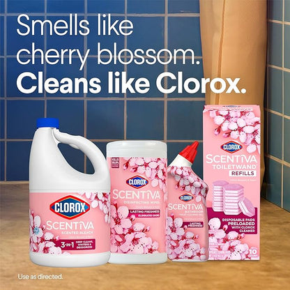 Clorox Scentiva ToiletWand Refills, Cherry Blossom and Peach, 10 Count