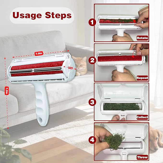 Pet Hair Remover Roller, a Reusable pet Hair Removal Tool, Suitable for Sofas, Furniture, Carpets, Cars, and Bedding for Removing cat and Dog Hair