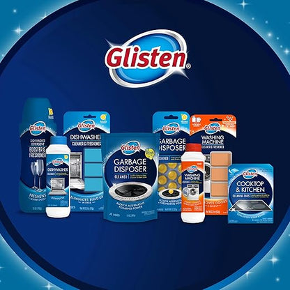 Glisten Washing Machine Cleaner, Helps Remove Odor, Buildup, and Limescale, Fresh Scent, Made in the USA, 12 Ounce Bottle