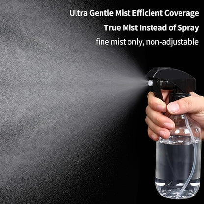 Cleaning Spray Bottles for Plants Misters for Inside, 2 Pack 10 oz Squirt, Water Spray Bottle Mist Sprayer, No Leak Hair Mister Empty with Adjustable Nozzle (Transparent)