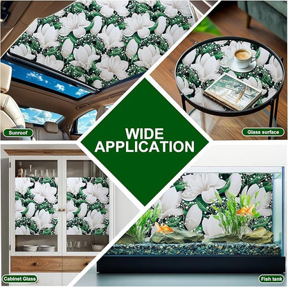 Frosted Glass Window Film, Heat Insulation, UV Block, Anti-Glare, One Way Privacy Tint, Static Cling for Home Bathroom Door, Renter Friendly, Day & Night Privacy