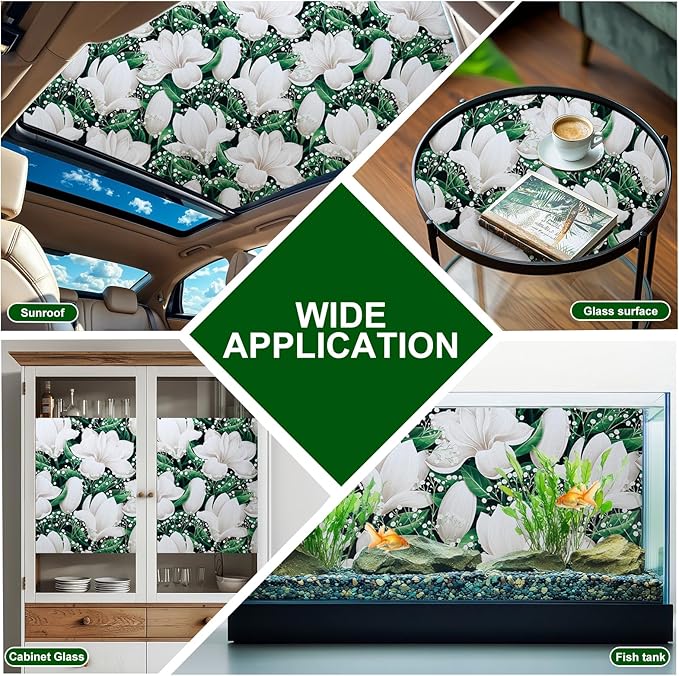 Frosted Glass Window Film, Heat Insulation, UV Block, Anti-Glare, One Way Privacy Tint, Static Cling for Home Bathroom Door, Renter Friendly, Day & Night Privacy