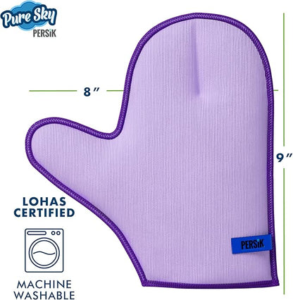 Pure-Sky Glass Cleaning Cloth Glove - JUST ADD Water No Detergents Needed – Streak Free Magic Ultra Microfiber Window Polishing Glove - for Windows, Glass, Mirror and Screen - Leaves no Wiping Marks