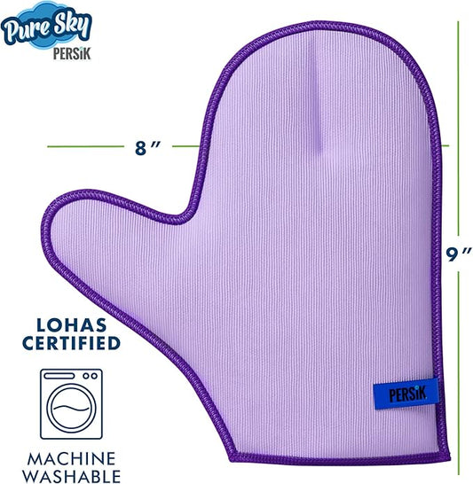 Pure-Sky Glass Cleaning Cloth Glove - JUST ADD Water No Detergents Needed – Streak Free Magic Ultra Microfiber Window Polishing Glove - for Windows, Glass, Mirror and Screen - Leaves no Wiping Marks