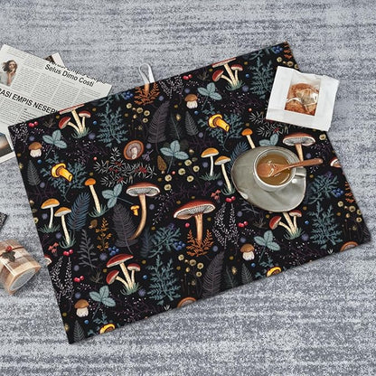 Mushroom Dish Drying Mat For Kitchen Microfiber Drying Mats Absorbent Reversible Dish Pad Draining Mats For Countertop Coffee Mats 18x24 Inch