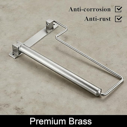 NEWRAIN Clothes Drying Rack, Laundry Racks for Drying Clothes, Wall Mounted Swing Arm Clothes Hanger for Laundry Room, Garage, Indoor & Outdoor Use,Brushed Nickel