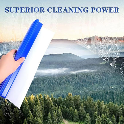 6 Pack 12” Silicone Car Drying Squeegee, 3-Layer T-Bar Water Blade Professional Automotive Water Wiper, Wash Cleaner Wiper for Car Window Glass Bathroom