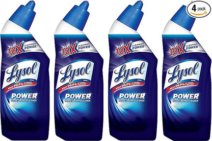 Lysol Power Toilet Bowl Cleaner, 10X Cleaning Power 8 oz (Pack of 4)