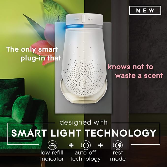 Glade PlugIns Plus Refills Air Freshener Starter Kit, Hawaiian Breeze, Scented and Essential Oils for Home and Bathroom, 0.67 Fl Oz, 1 Warmer + 3 Refills