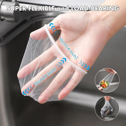 200 Pack Kitchen Sink Strainer Mesh Bag, Anti-Clogging Disposable Sink Drain Covers, Kitchen Essentials Sink Filter Nets, Fits Most Sink Strainers (4.0 x 4.0 Inch)