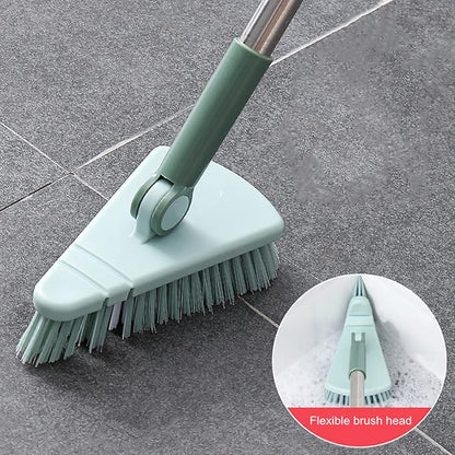 Cleaning Brush with Long Handle Floor Scrubbers for Tub Tile Cleaning Supplies Scrub Brush for Bathroom Bathtub Toilet Floor Kitchen Apartment Essentials forfor Women Men (Green)